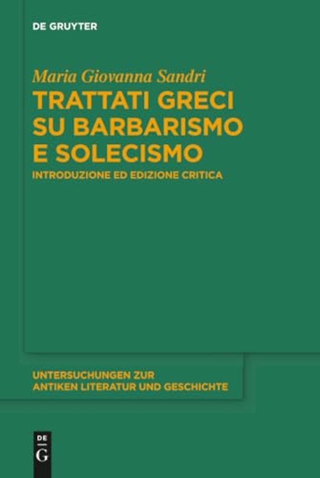 Trattati greci su barbarismo e solecismo