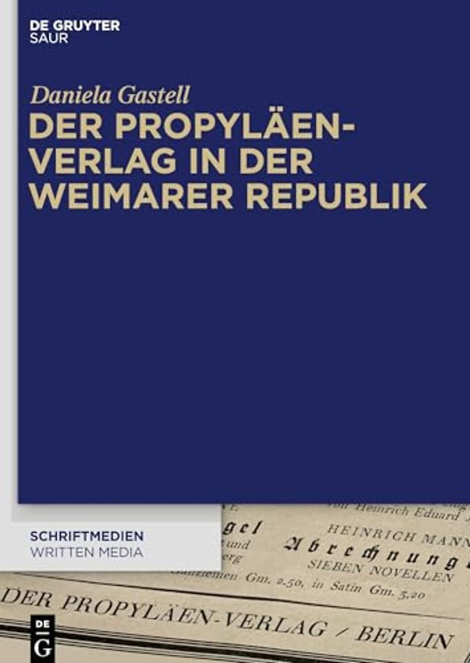 Der Propylaen-Verlag in Der Weimarer Republik