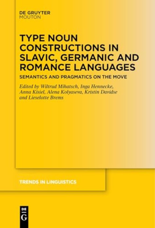 Type Noun Constructions in Slavic, Germanic and – Semantics and Pragmatics on the Move