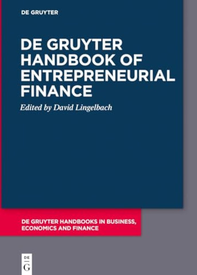 De Gruyter Handbook of Entrepreneurial Finance