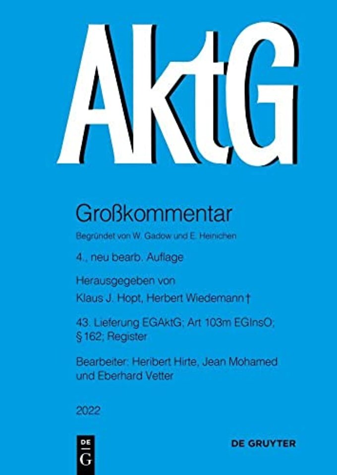 EGAktG; § 162; Art 103m EGInsO