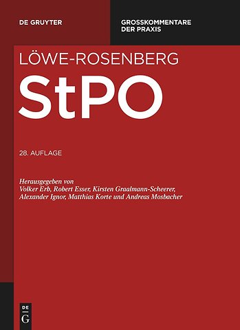 Löwe-Rosenberg StPO Band 2/1 §§ 48-71