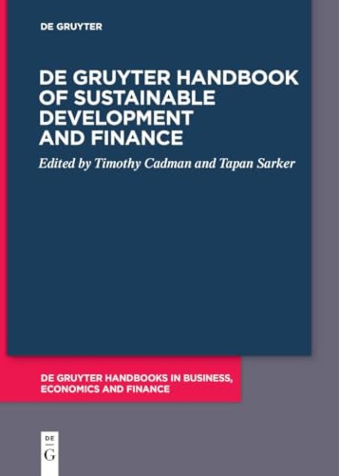 De Gruyter Handbook of Sustainable Development and Finance