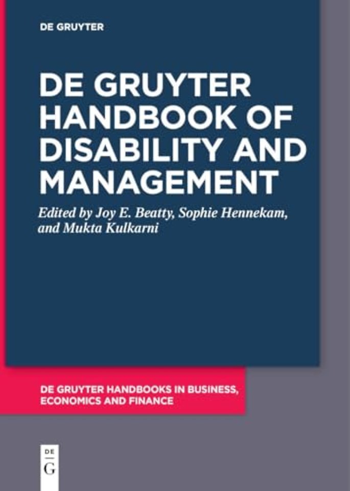 De Gruyter Handbook of Disability and Management