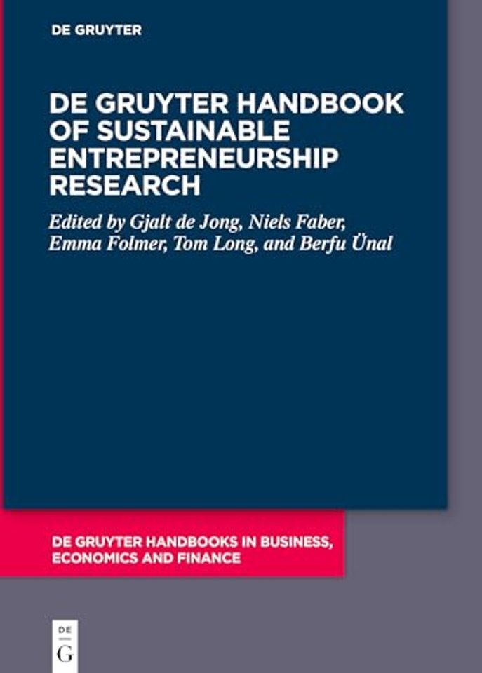 De Gruyter Handbook of Sustainable Entrepreneurship Research