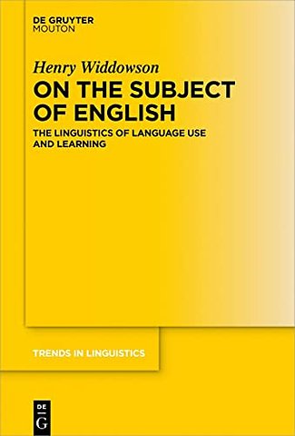 On the Subject of English – The Linguistics of Language Use and Learning