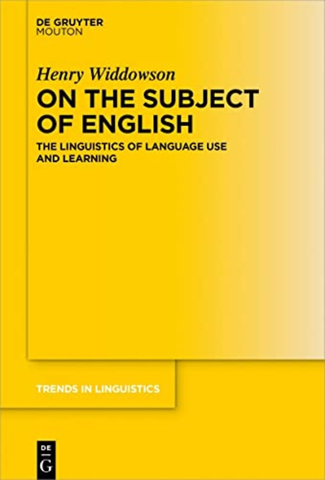 On the Subject of English – The Linguistics of Language Use and Learning
