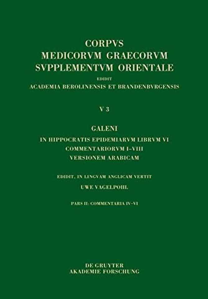 Galeni In Hippocratis Epidemiarum librum VI comm – Commentaria IV–VI