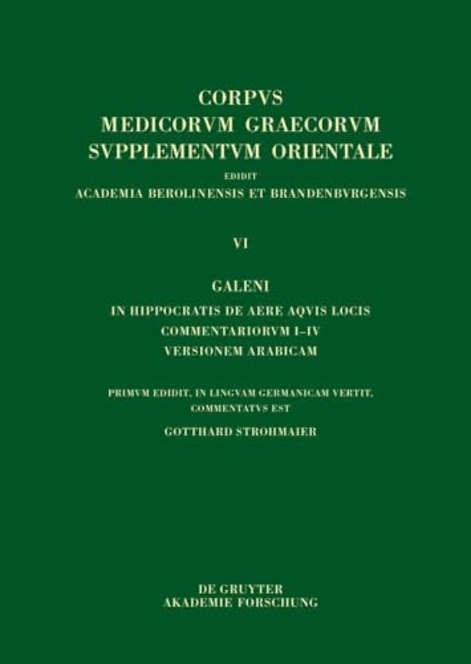Galeni In Hippocratis Epidemiarum librum VI commentariorum I-VIII versio Arabica