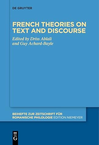French theories on text and discourse