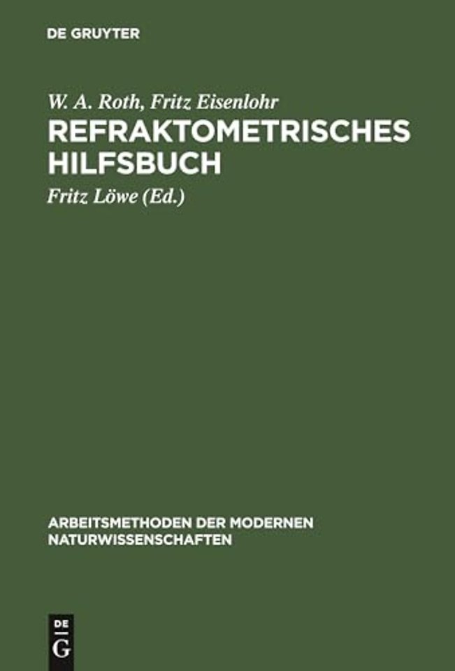 Refraktometrisches Hilfsbuch