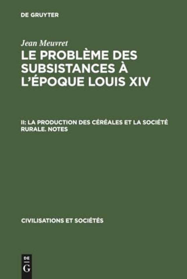 La production des céréales et la société rurale – Notes