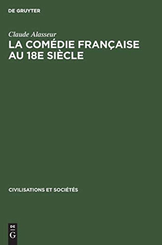 La Comédie Française au 18e siècle – Étude économique