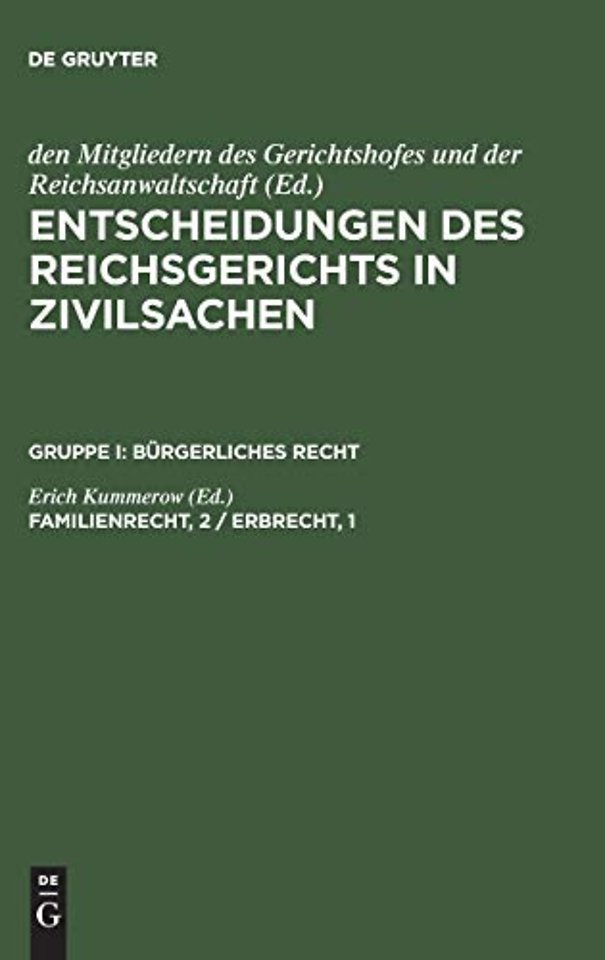 Familienrecht, 2 / Erbrecht, 1