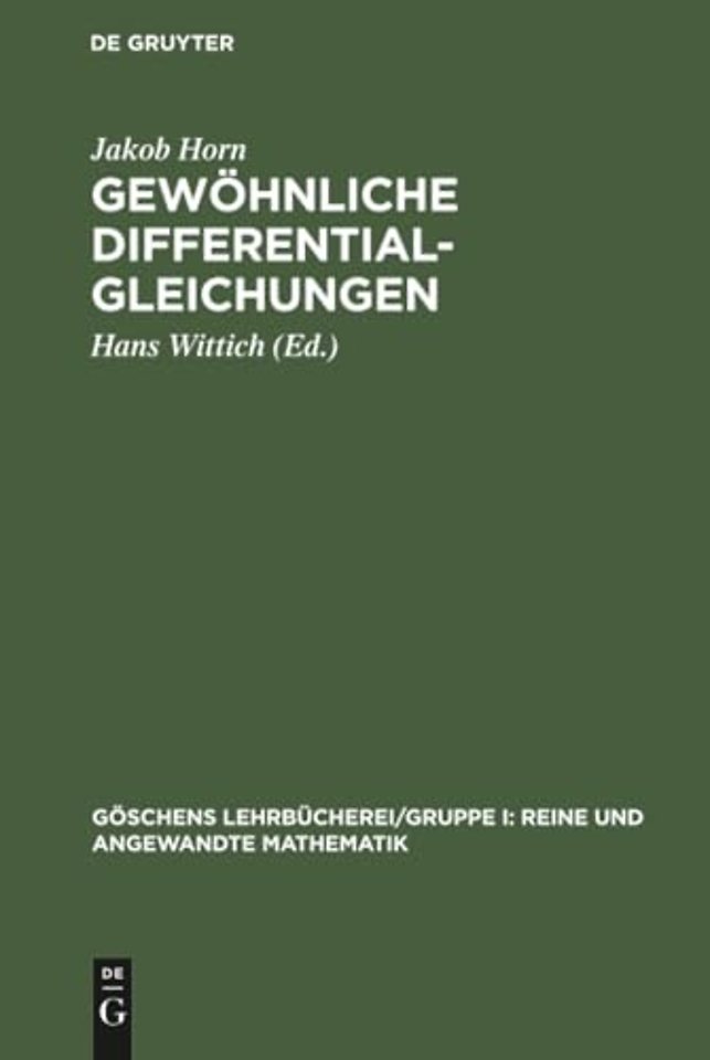 Gewöhnliche Differentialgleichungen
