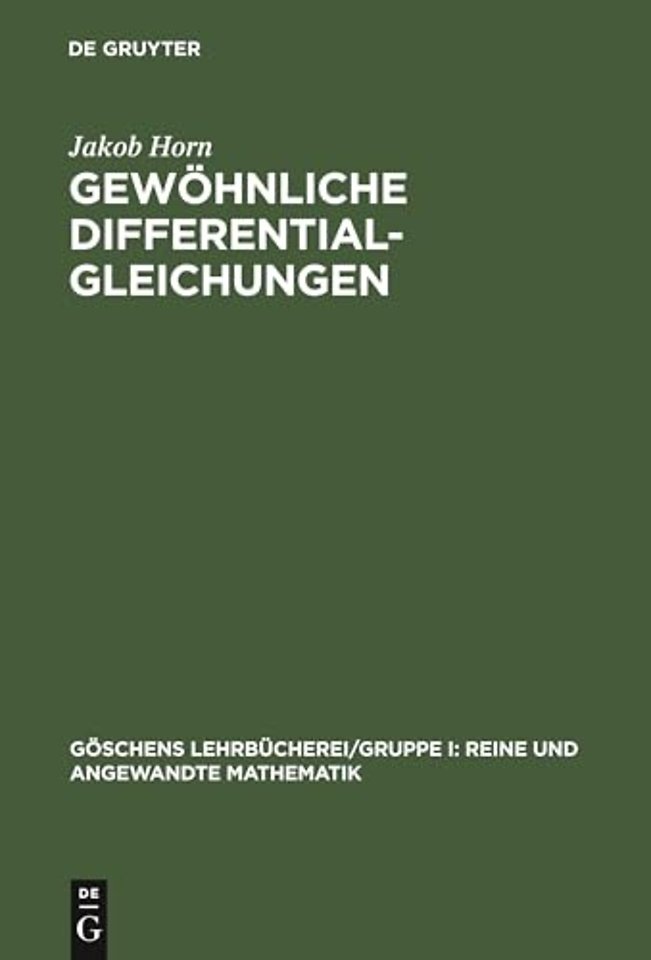 Gewöhnliche Differentialgleichungen