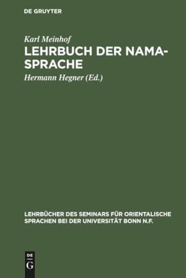 Lehrbuch der Nama–Sprache
