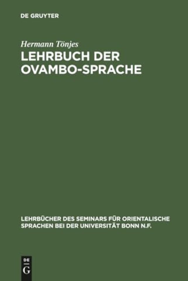 Lehrbuch der Ovambo–Sprache – Osikuanjama – Deutsch
