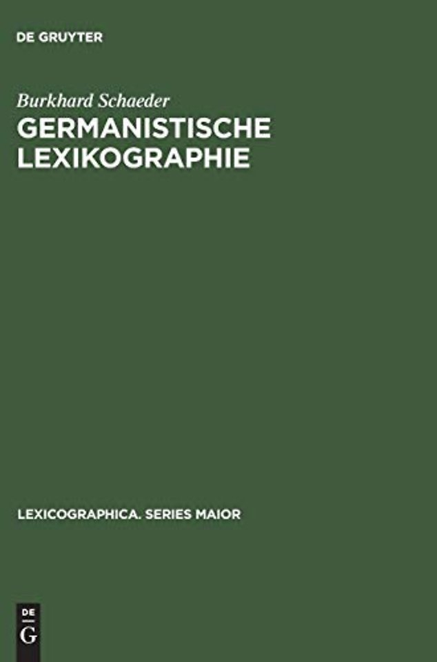 Germanistische Lexikographie