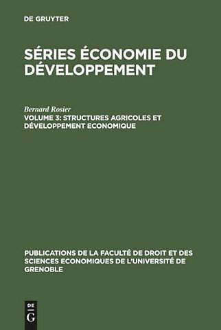 Structures agricoles et développement economique
