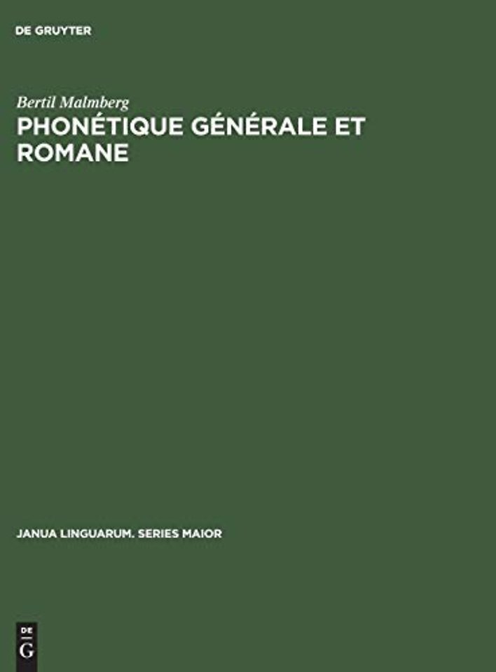 Phonétique générale et romane – Études en allemand, anglais, espagnol et français