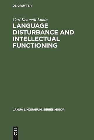 Language disturbance and intellectual functionin – A comparison of the performances of hemiplegic patients with aphasia and hemiplegic patients with