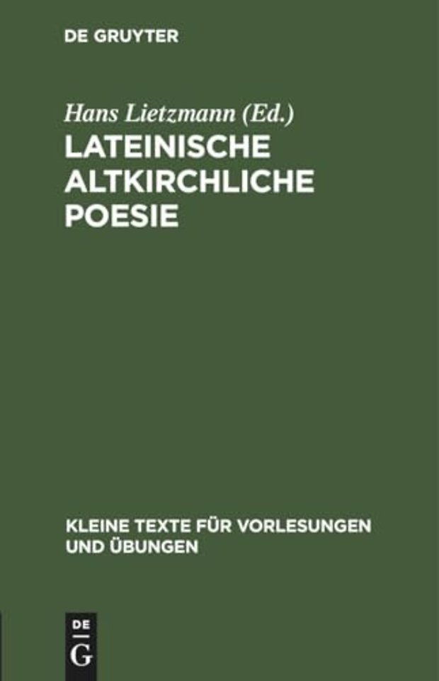 Lateinische altkirchliche Poesie