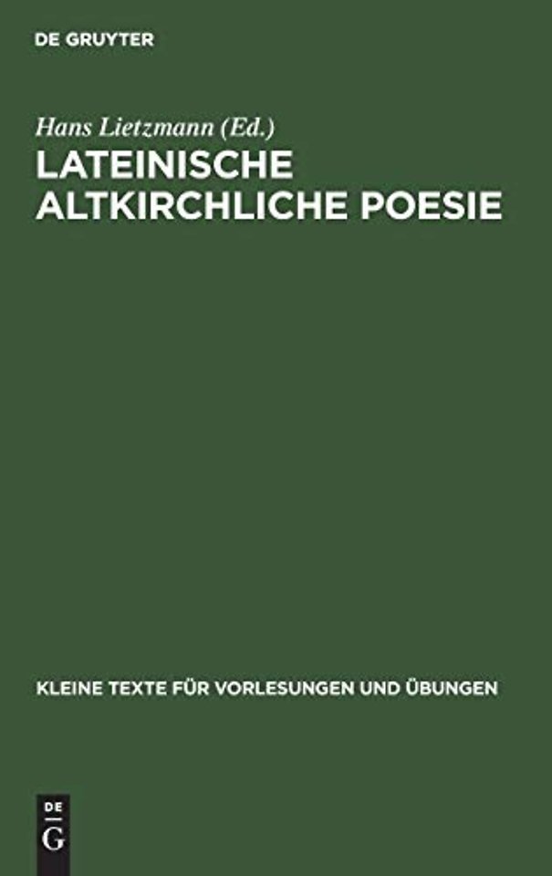 Lateinische altkirchliche Poesie