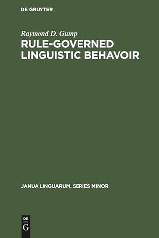 Rule–governed linguistic behavoir