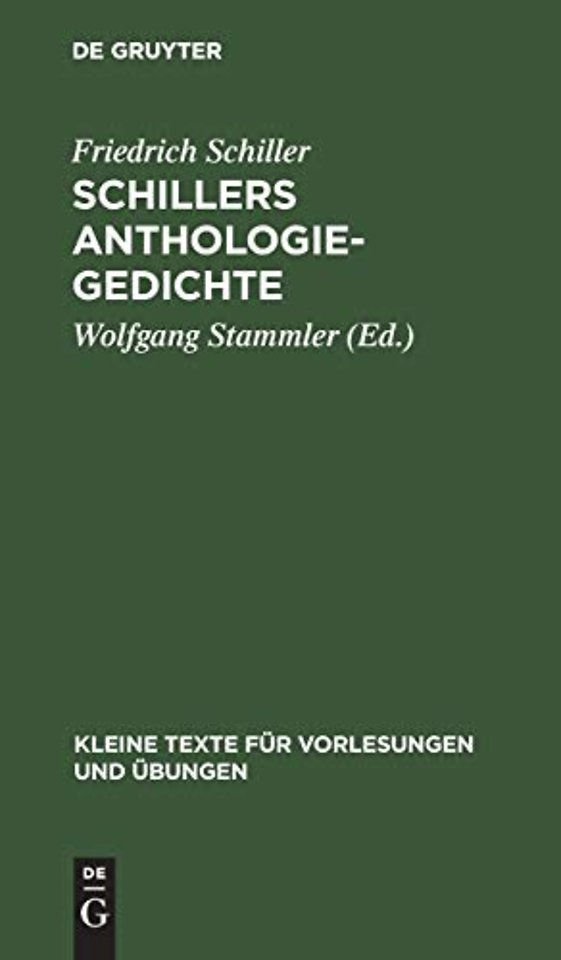 Schillers Anthologie–Gedichte