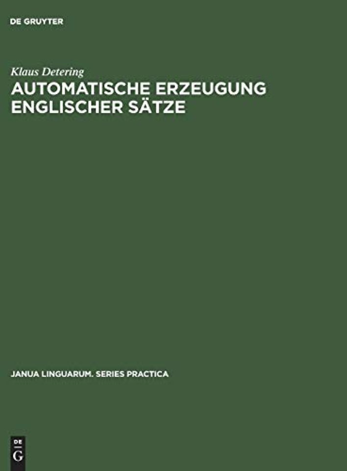 Automatische Erzeugung englischer Sätze