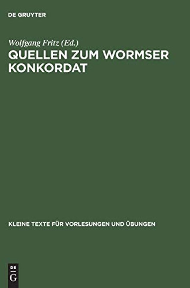 Quellen zum Wormser Konkordat