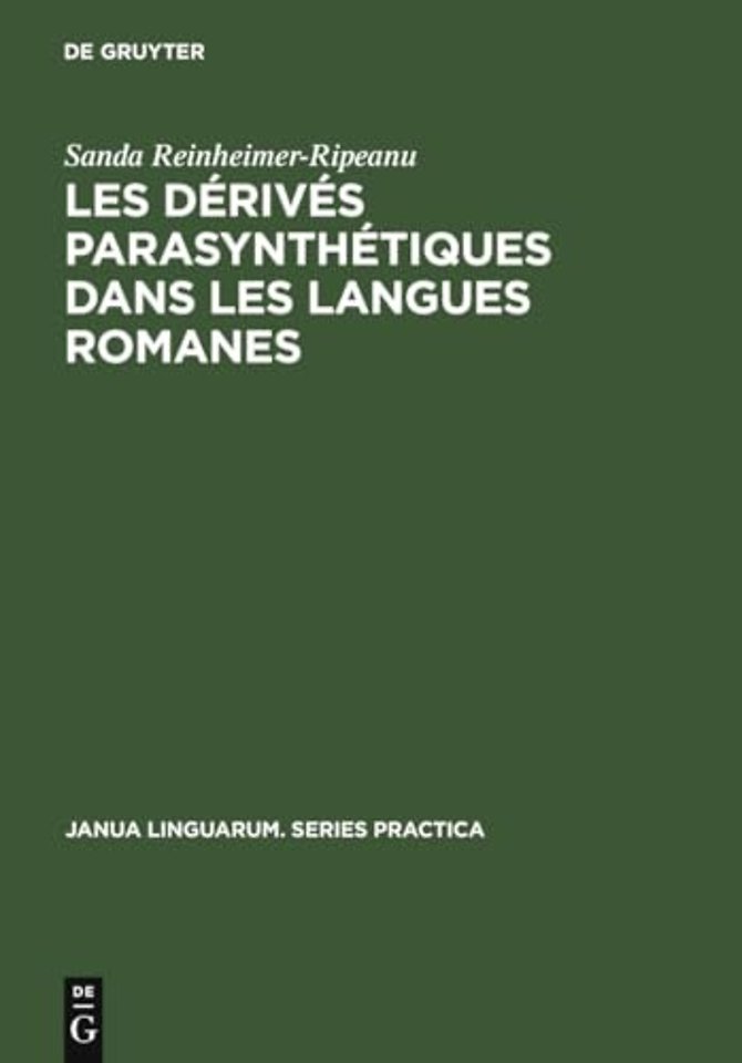 Les dérivés parasynthétiques dans les langues ro – roumain, italien, français, espagnol