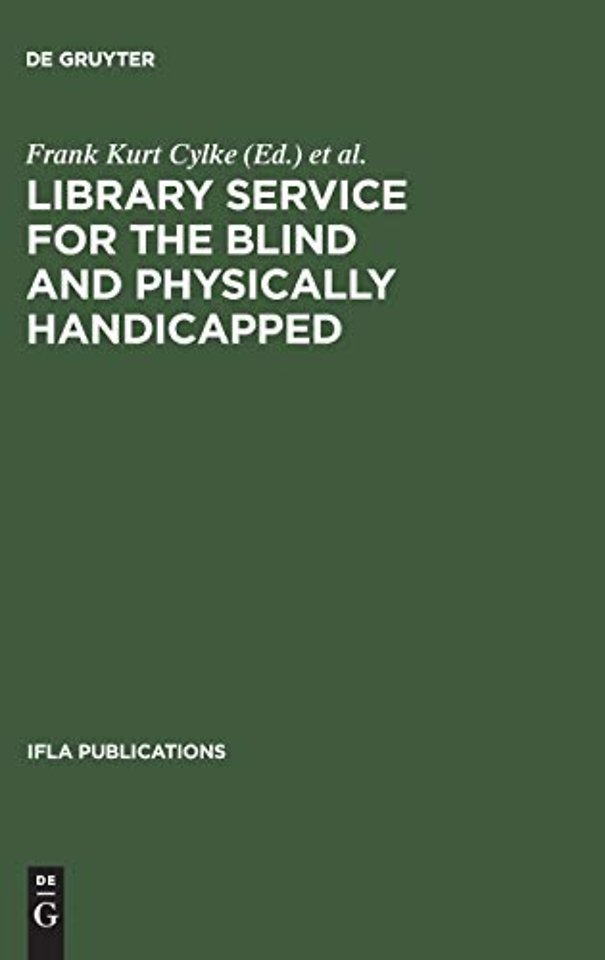 Library service for the blind and physically handicapped