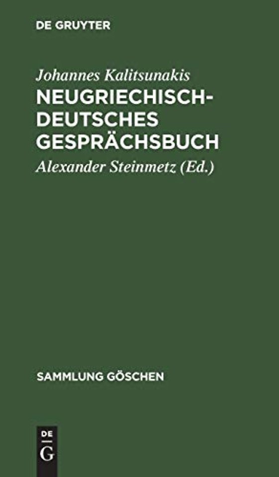 Neugriechisch-Deutsches Gesprachsbuch