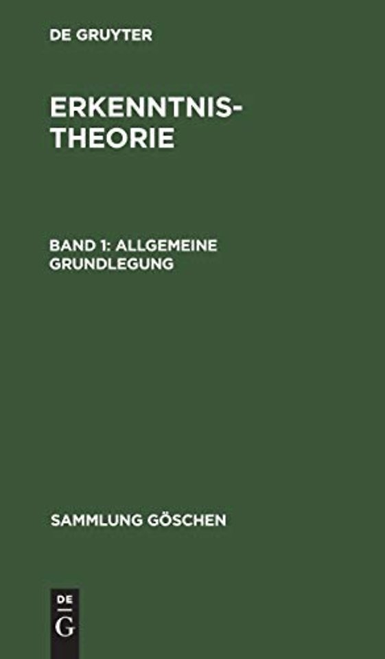 Allgemeine Grundlegung