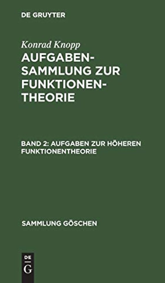 Aufgaben zur höheren Funktionentheorie