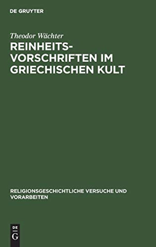 Reinheitsvorschriften Im Griechischen Kult