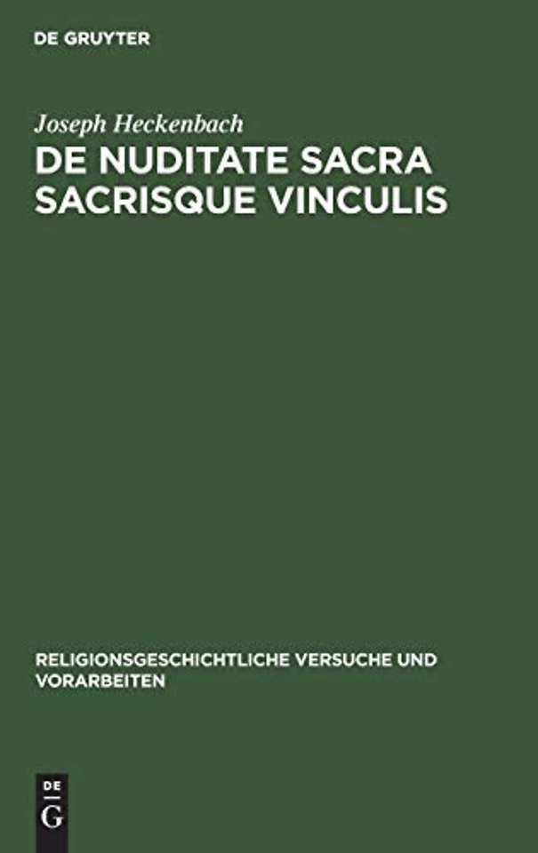 De nuditate sacra sacrisque vinculis
