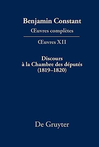 Discours à la Chambre des députés (1819–1820)