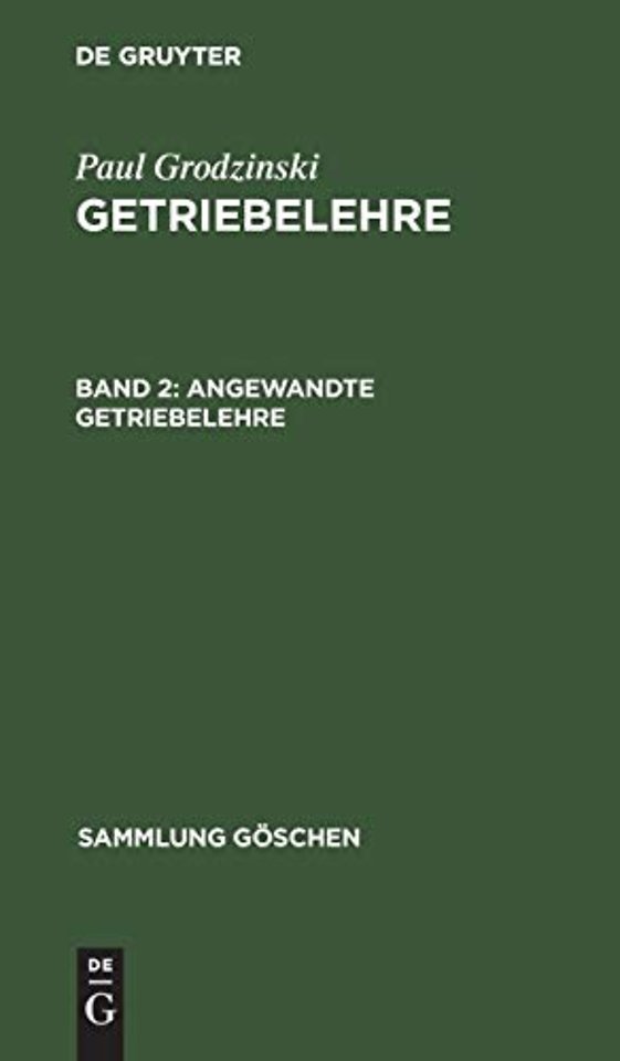Angewandte Getriebelehre