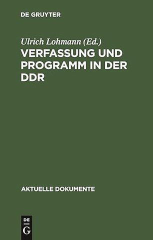 Verfassung und Programm in der DDR