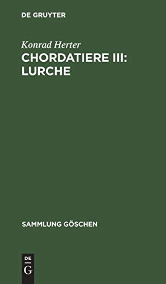 Chordatiere III: Lurche