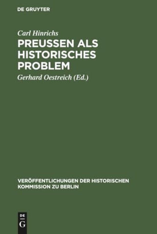 Preussen als historisches Problem – Gesammelte Abhandlungen