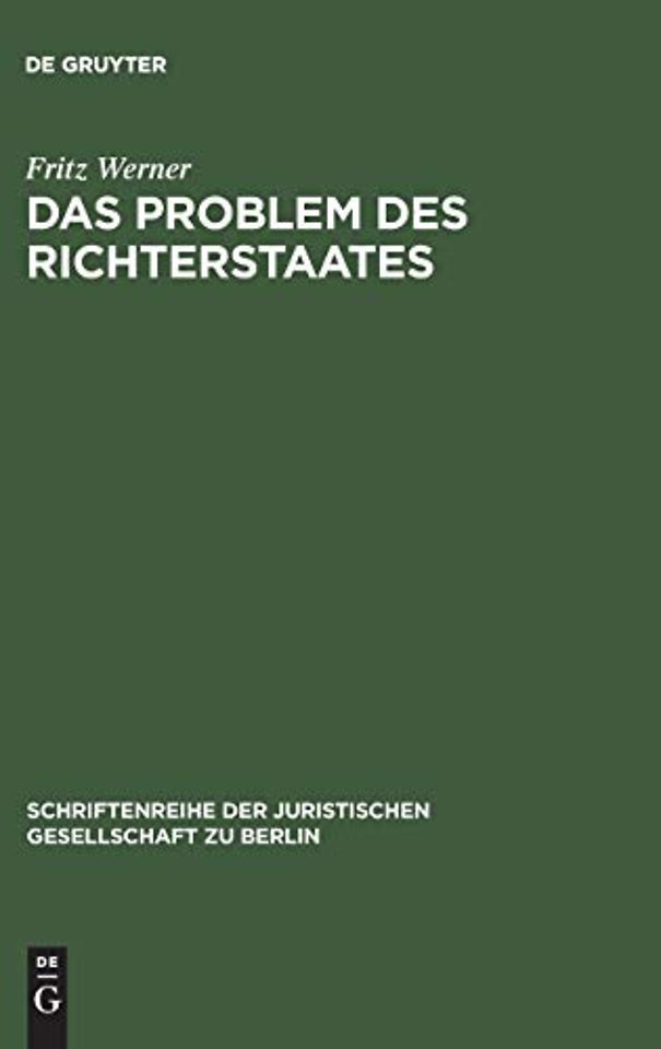 Das Problem des Richterstaates