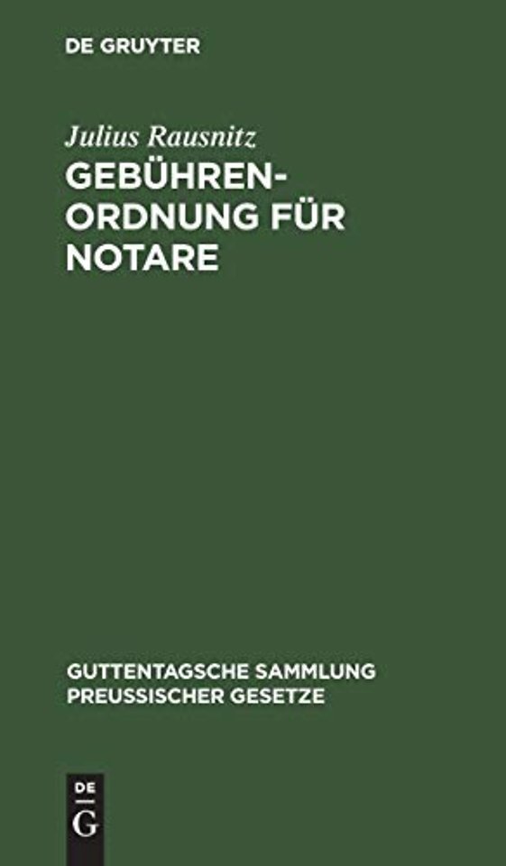 Gebuhrenordnung Fur Notare