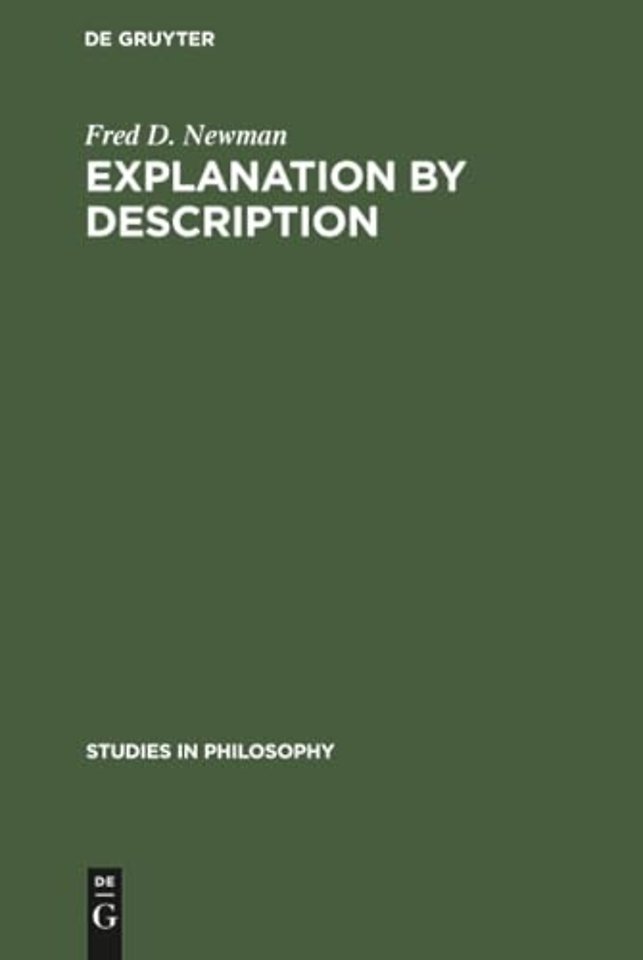 Explanation by description – An essay on historical methodology