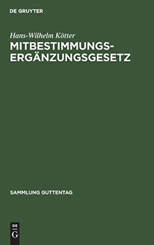 Mitbestimmungs-Erganzungsgesetz