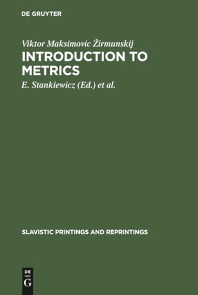 Introduction to metrics – The theory of verse