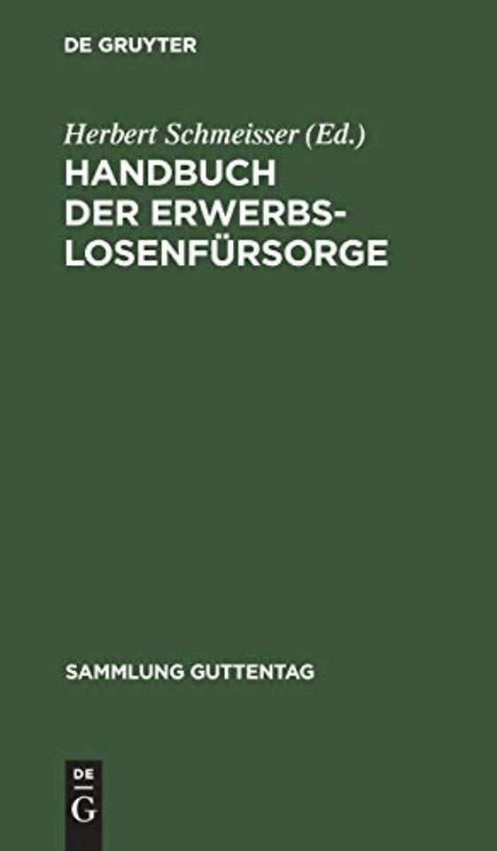 Handbuch Der Erwerbslosenfursorge